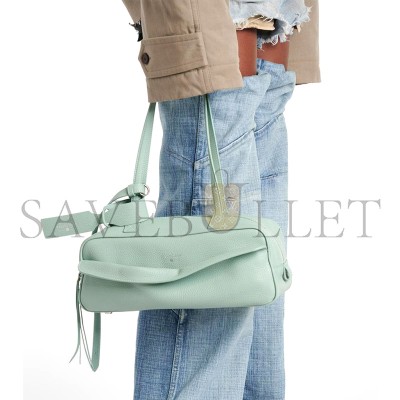 BALENCIAGA WOMEN’S CARRIE SMALL LEATHER SHOULDER BAG 8329202ABNP3837 (31*12*12cm)